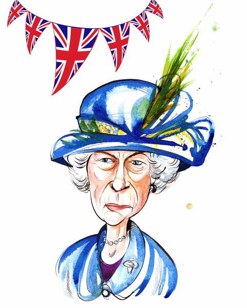 Poster Queen Elizabeth II  2012, by Neale Osborne