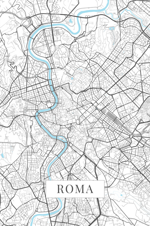 Carta da parati Roma white