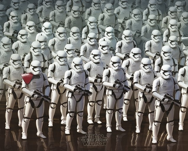 Poster, Quadro Star Wars, Episodio VII : Il risveglio della Forza -  Stormtrooper Army su Europosters