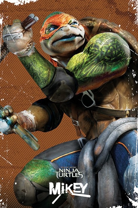 Poster, Quadro Tartarughe Ninja alla riscossa - Michelangelo su