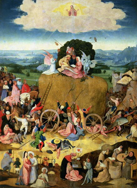 Poster The Haywain: central panel of the triptych, c.1500