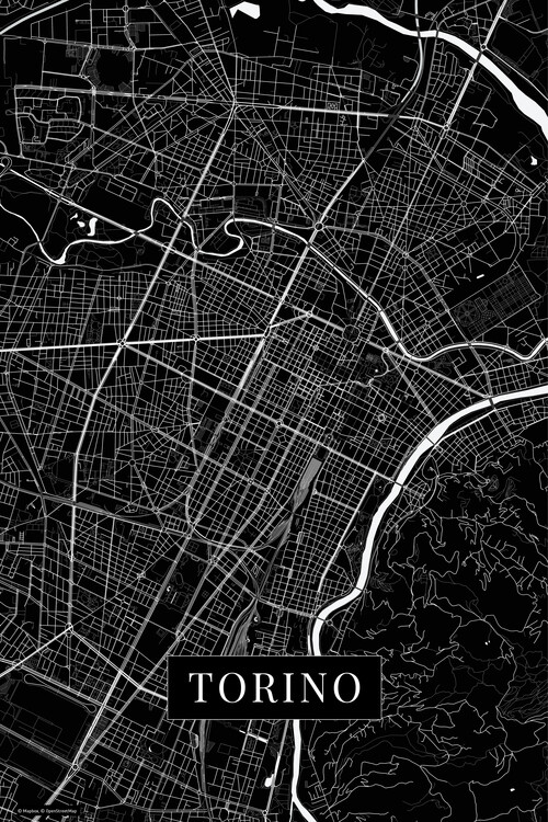 Carta da parati Torino black