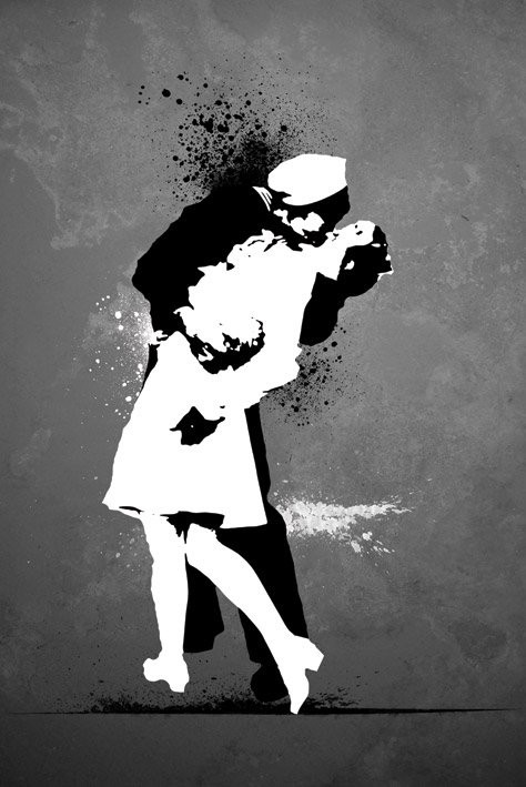 Póster Wars and kiss