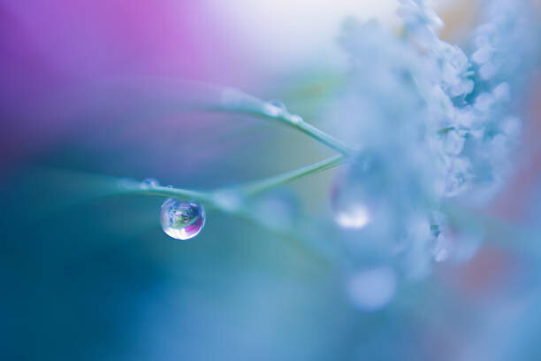 Poster Water drop in blue