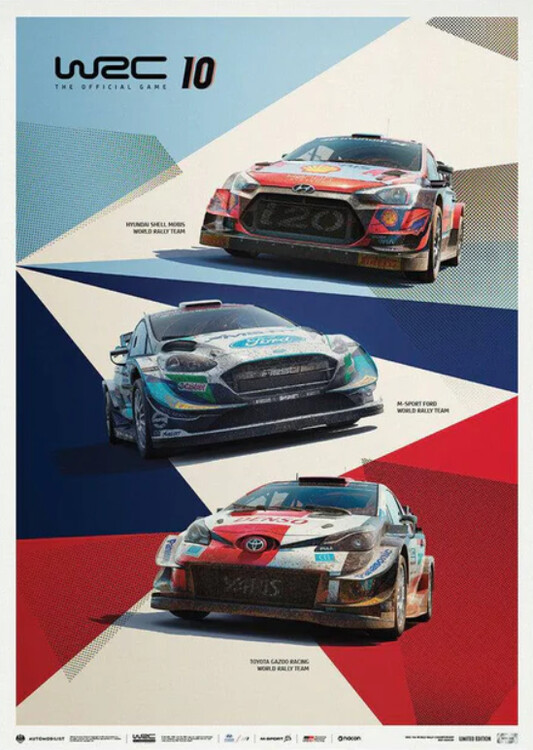 WRC 10 - The official game cover Kunstdruk