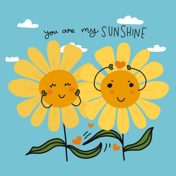 Poster You are my sunshine couple sunflowers