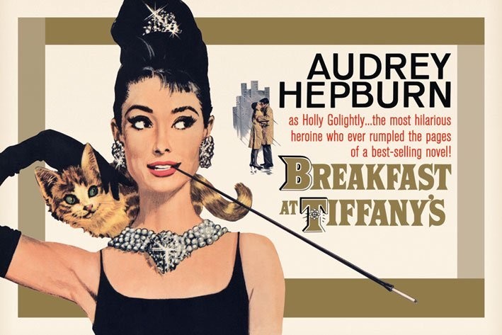 AUDREY HEPBURN - gold one sheet Poster