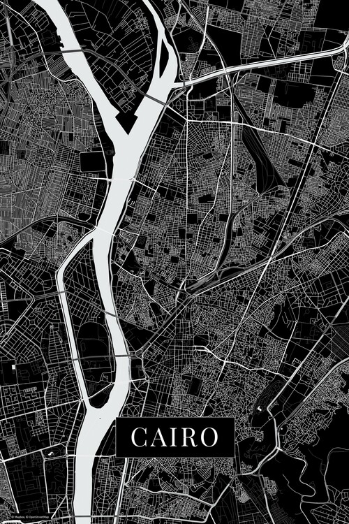 Fototapet Cairo black