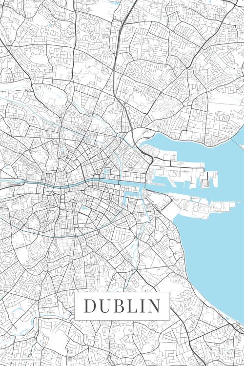 Poster Dublin white