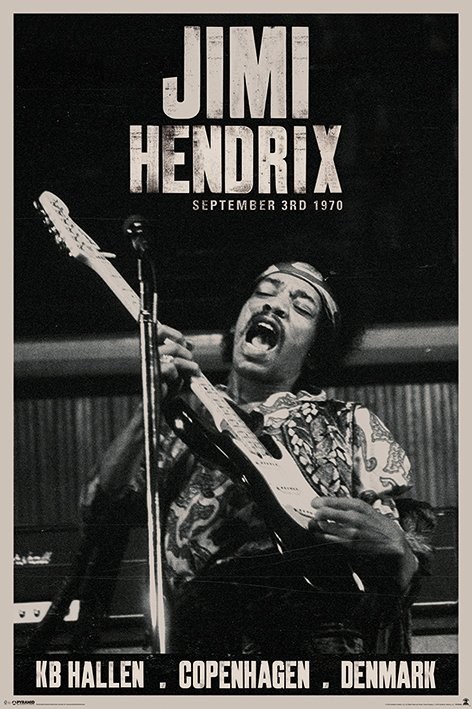 Jimi Hendrix - copenhagen Poster