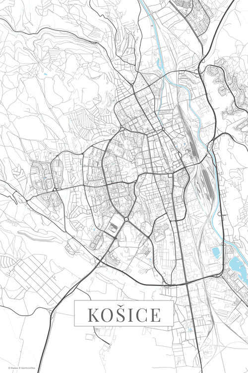 Poster Košice white