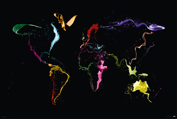 Poster Michael Tompsett - World map