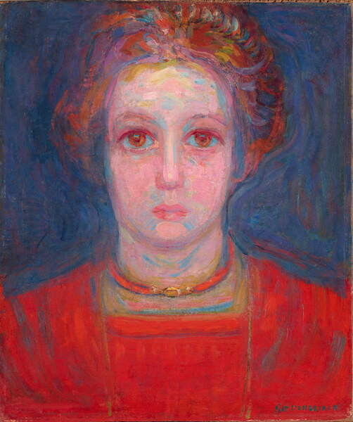 Poster Portrait of a Girl in Red, c.1908-09