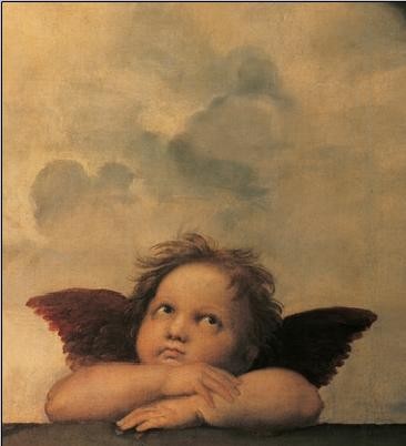 Raphael Sanzio - Sistine Madonna, detail - Cherubs, Angels ...