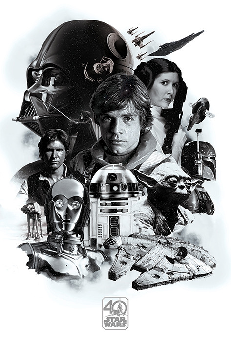 Poster Star Wars - Montage (40th Anniversary )