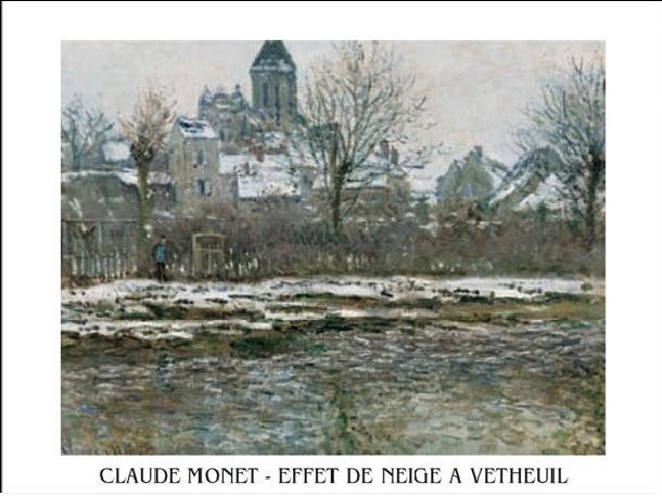 The Church at Vetheuil under Snow, 1878 Reproducere