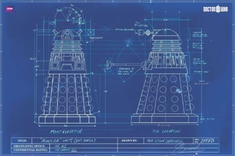 Poster DOCTOR WHO - blue print
