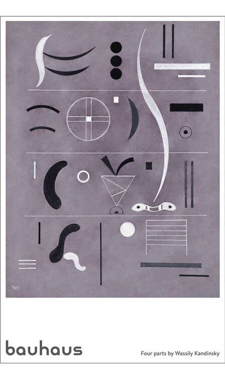 Poster Wassily Kandinsky - Bauhaus Four Parts