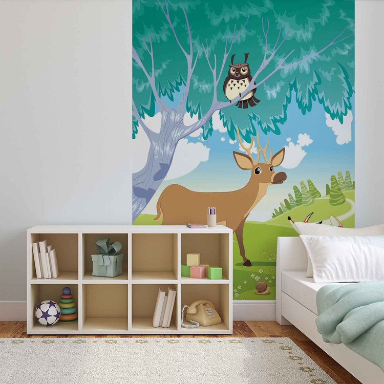  Animaux  dans la For t Poster  Mural  Papier peint Acheter 