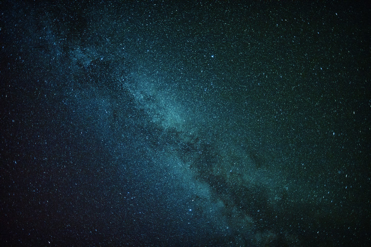 Astrophotography of blue Milky Way I Poster Mural XXL