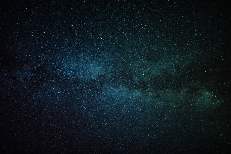 Astrophotography of blue Milky Way II Poster Mural XXL