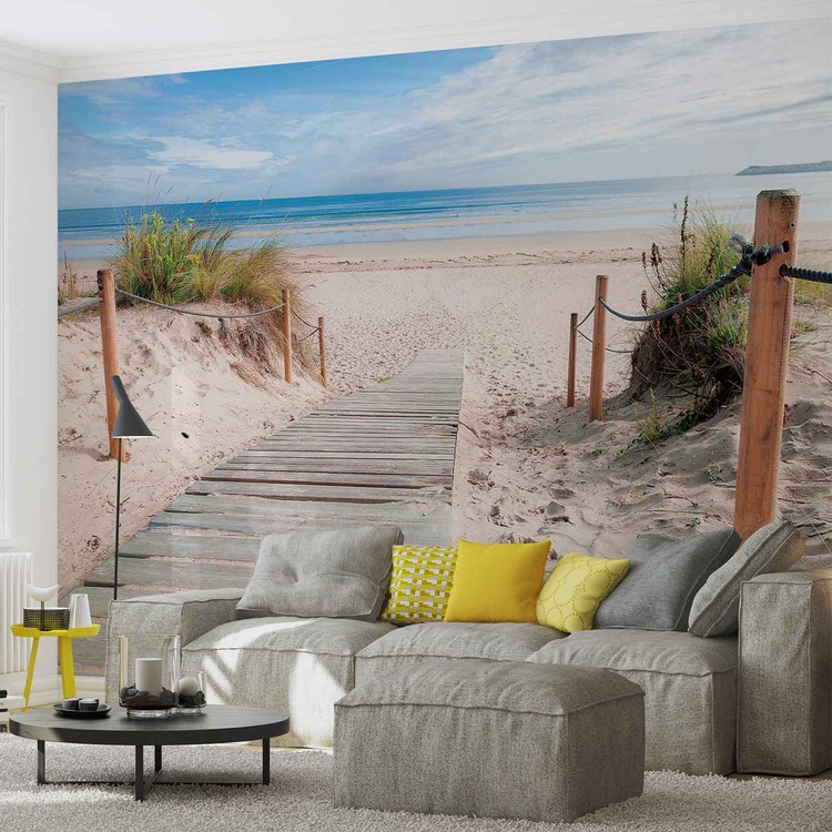 Chemin de Sable sur la Plage  Nature Poster  Mural  Papier 