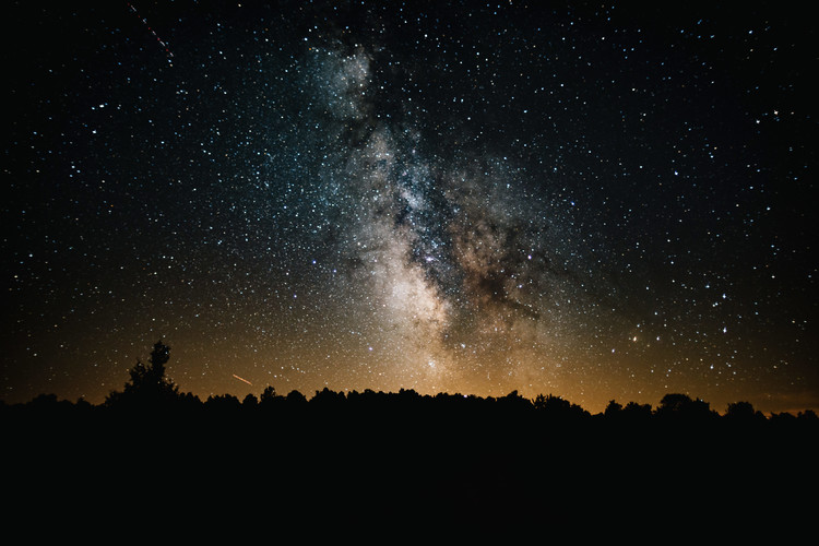 Details of Milky Way of St-Maria with yellow-dark graded Poster Mural XXL