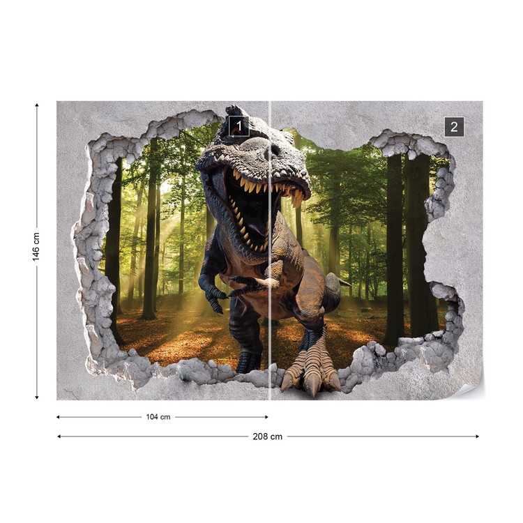 Papier peint enfant poster géant dinosaure