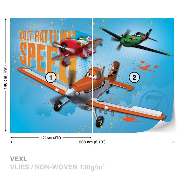 Disney Planes Poster Mural, Papier peint