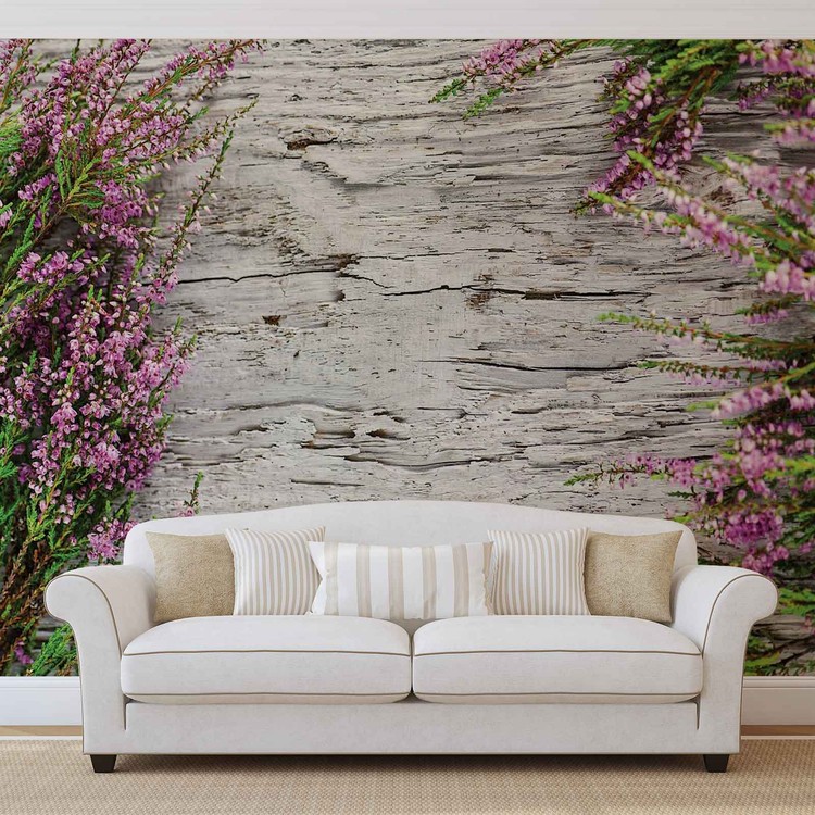 Fleurs Bois  Poster  Mural  Papier peint Acheter le sur 