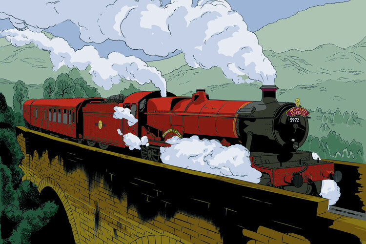 Papier peint Harry Potter - Hogwarts Express