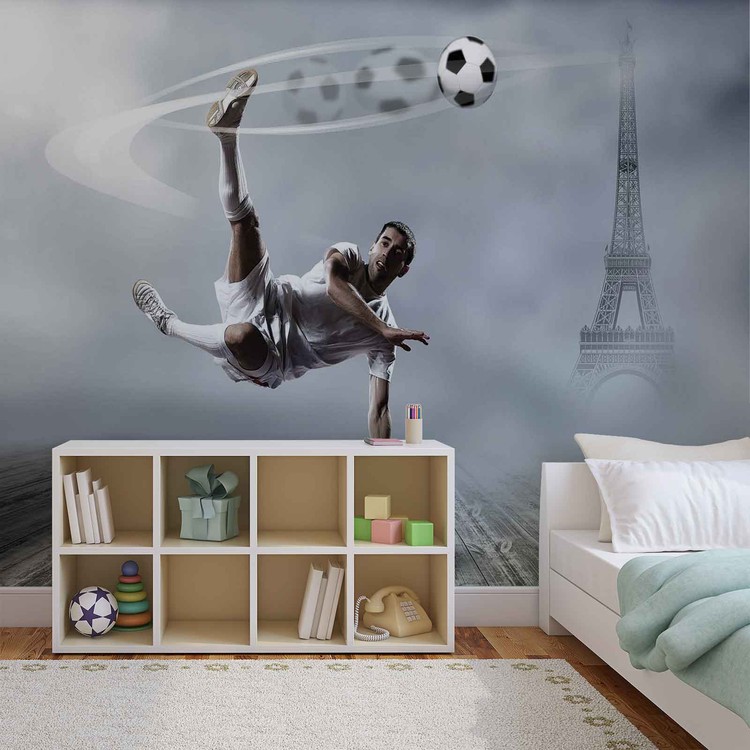 Joueur de football Paris Poster Mural, Papier peint