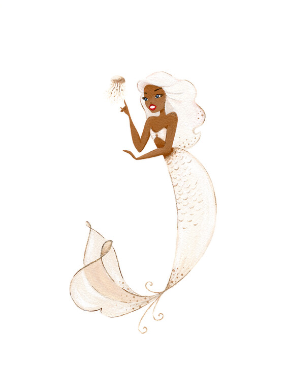 Papier peint Mermaid - Champagne