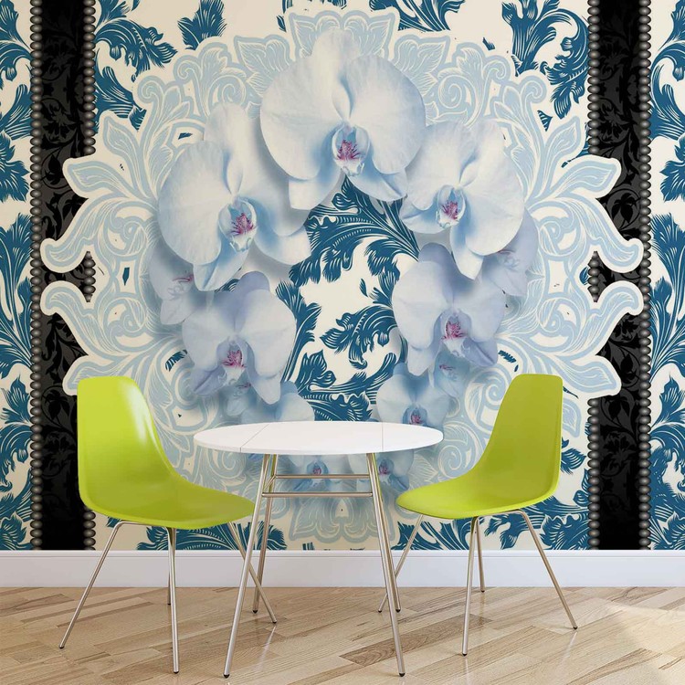 Motif floral de fleurs Poster Mural XXL