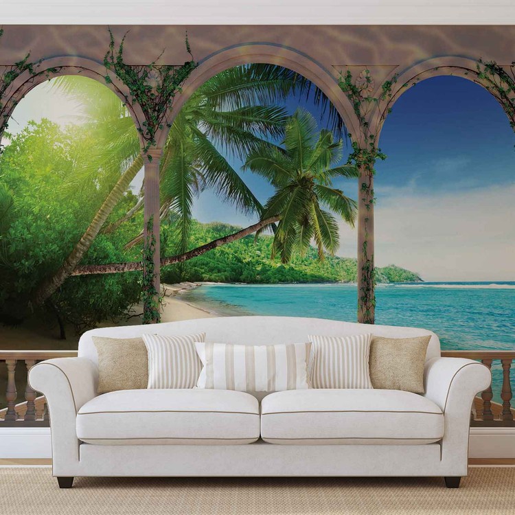  Plage  tropicale Poster  Mural  Papier peint Acheter le 