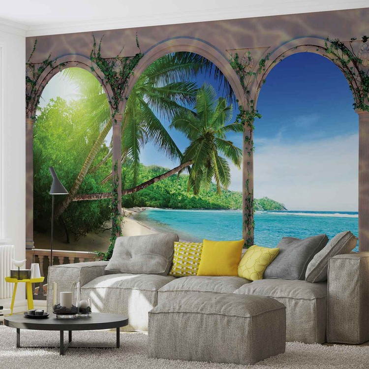  Plage  tropicale Poster  Mural  Papier peint Acheter le 