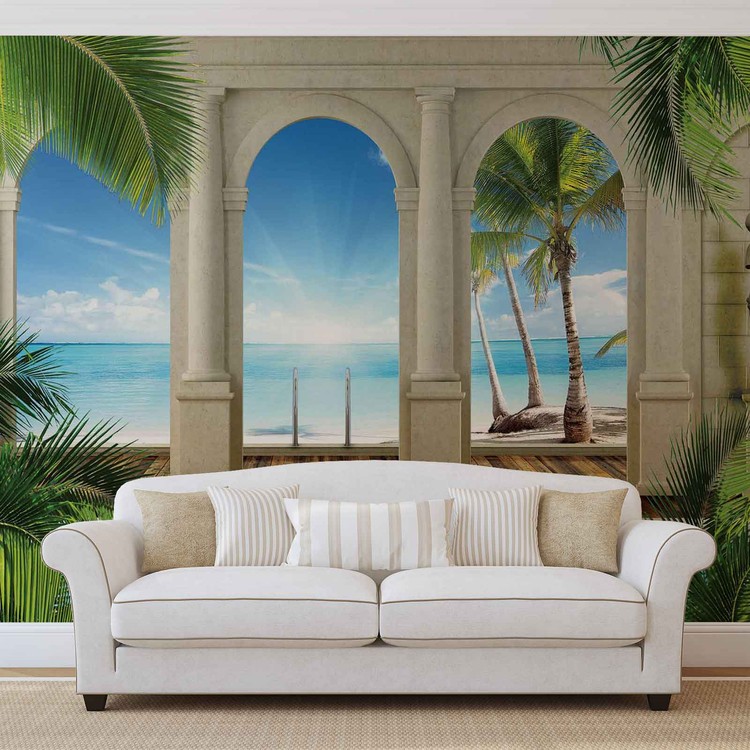  Plage  tropicale Poster  Mural  Papier peint Acheter le 