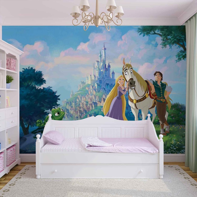 Poster XXL Princesses et château Disney