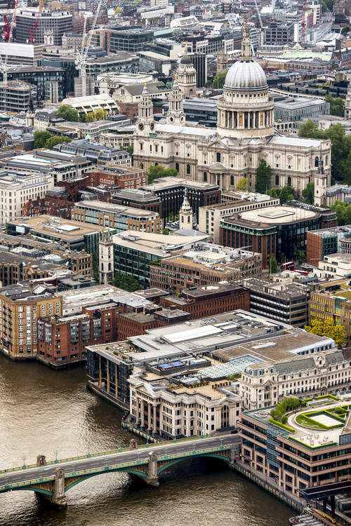View of City of London with St. Paul's Cathedral Poster Mural XXL