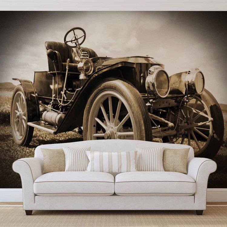 Voiture ancienne rétro de pixelliebe en poster, tableau sur toile