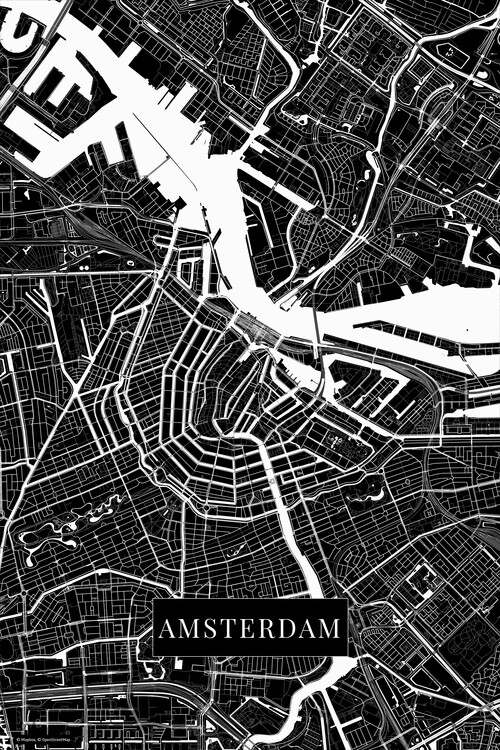 Behang Amsterdam black