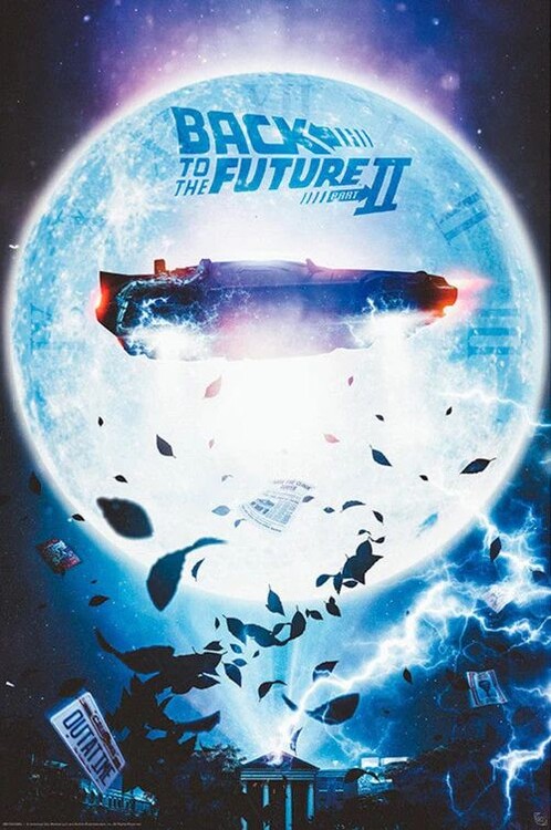 Плакат Back to the Future - Flying DeLorean