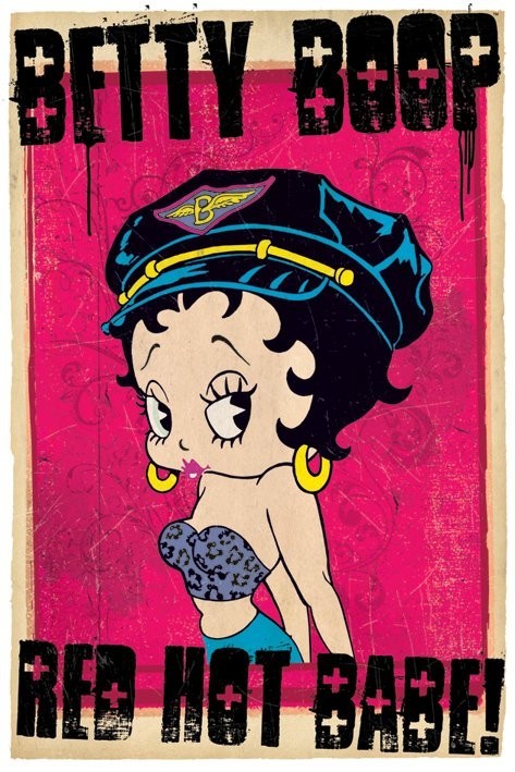 Poster Betty Boop Red Hot Babe Wall Art 3 1 Free Ukposters