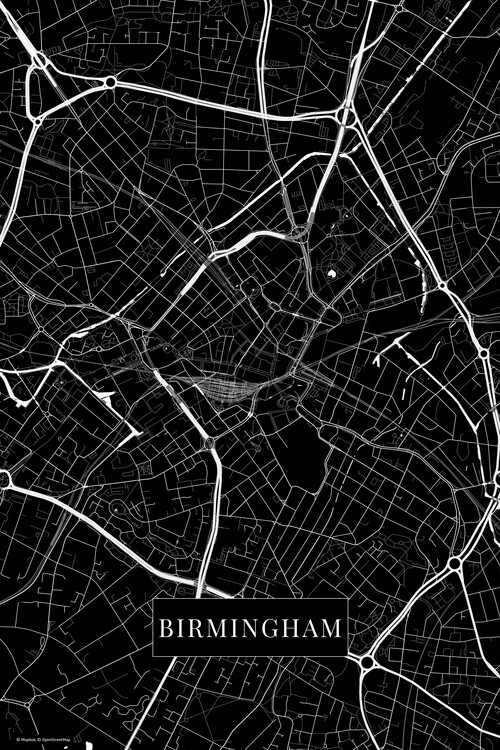 Behang Birmingham black