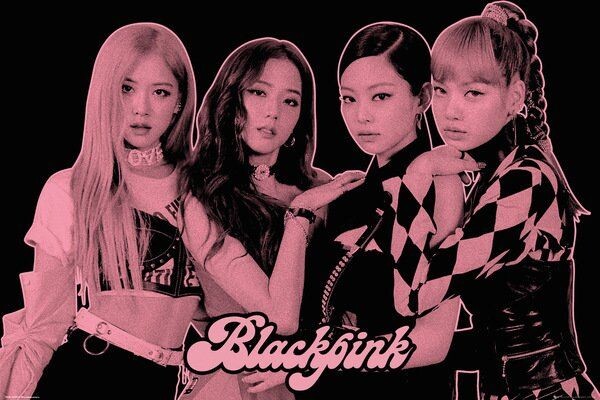 Плакат BlackPink - Group Pink