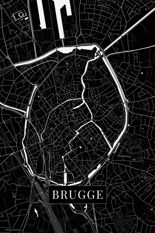Behang Brugge black