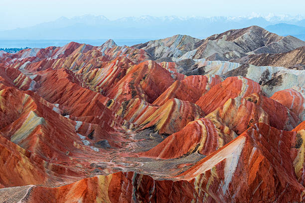 Poster Colorful mountain in Danxia landform in