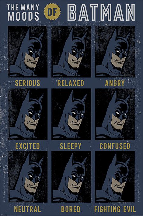 Poster DC Originals - The Many Moods Of Batman | Wall Art, Gifts &  Merchandise | UKposters