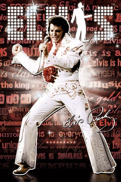 Elvis Presley  vegas Poster Kunstdruck bei MonkeyPostersde - Wohnzimmer Skandinavischer Stil