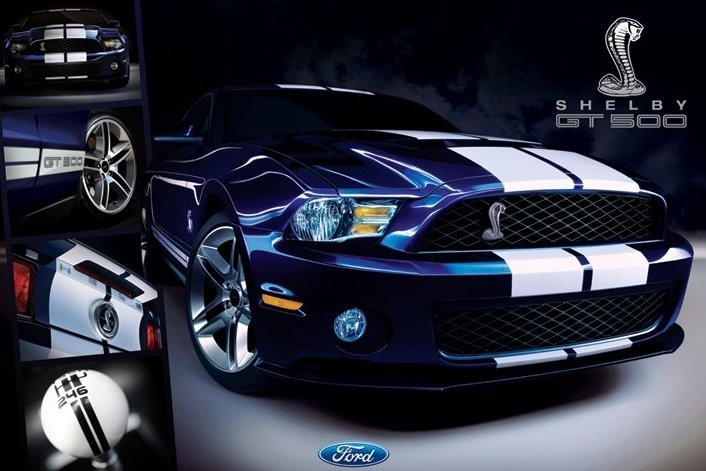 Poster Ford Shelby - Mustang gt500 | Wall Art | 3+1 FREE | UKposters